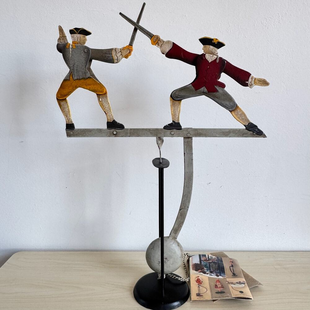 Vintage SKY HOOK Dueling Sword Fight Kinetic Pendulum Balance Toy